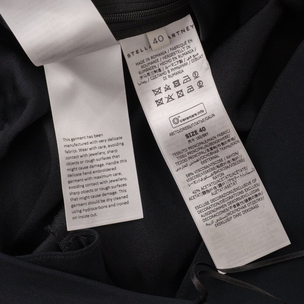 Stella McCartney Plunge Crystal Halterneck Floor-Length Maxi Dress, Black, IT 40 - Picture 13 of 13